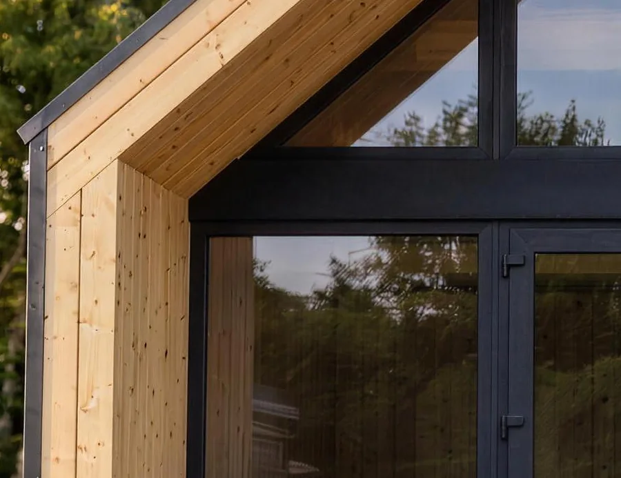 Metal and timber, up close