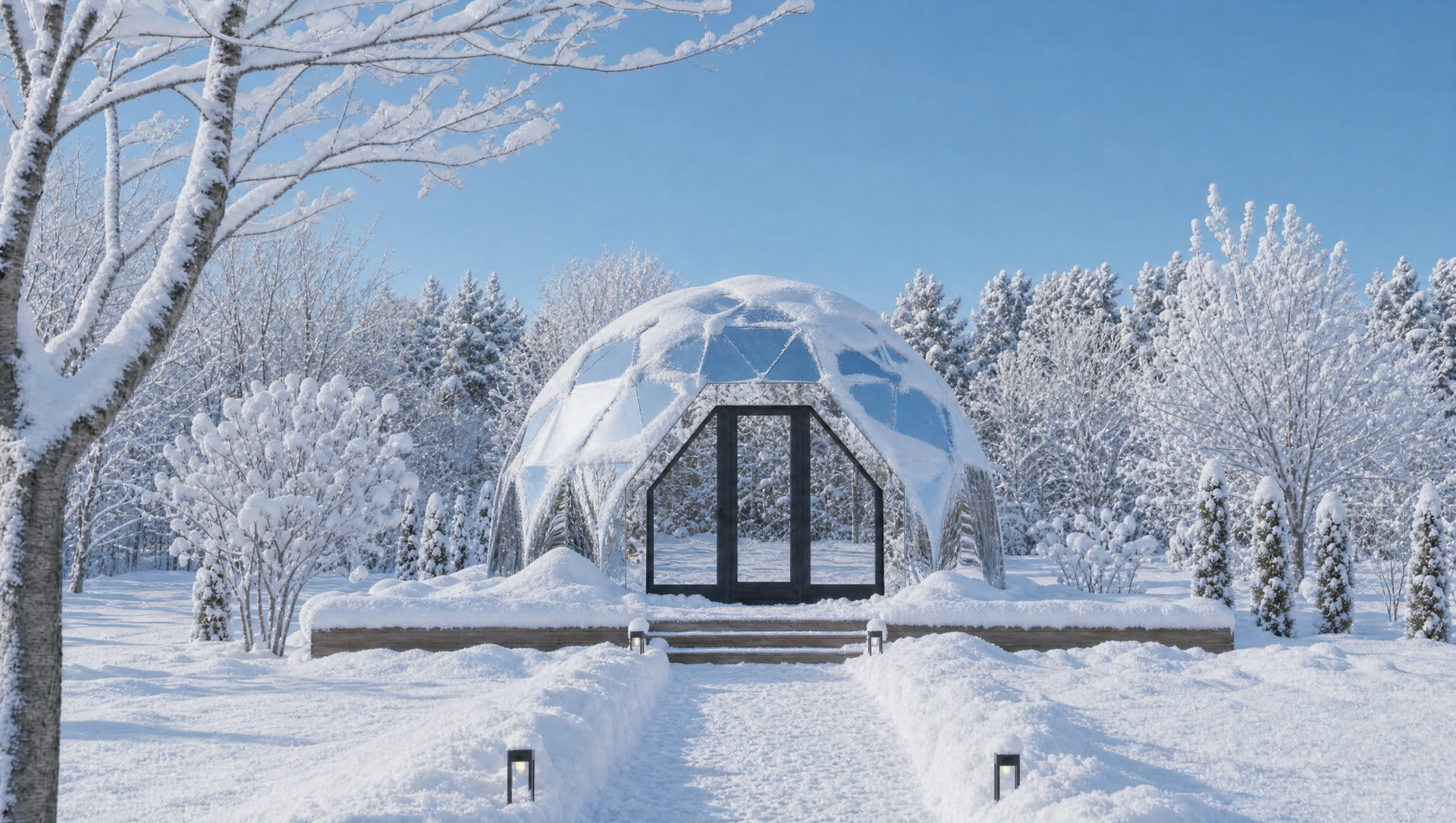 SwitchDome dome in winter