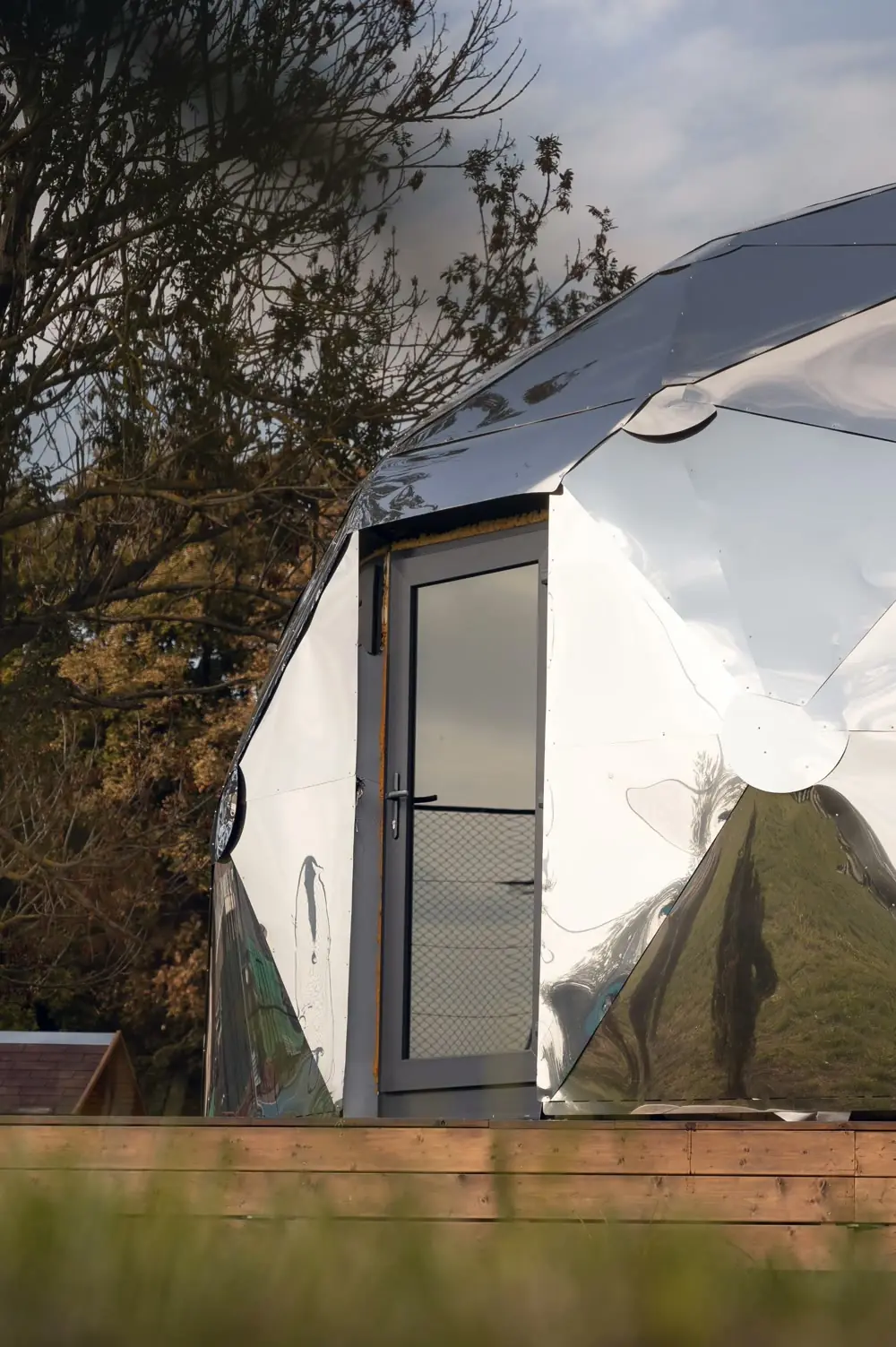 Real SwitchDome installation, entrance and dome facade
